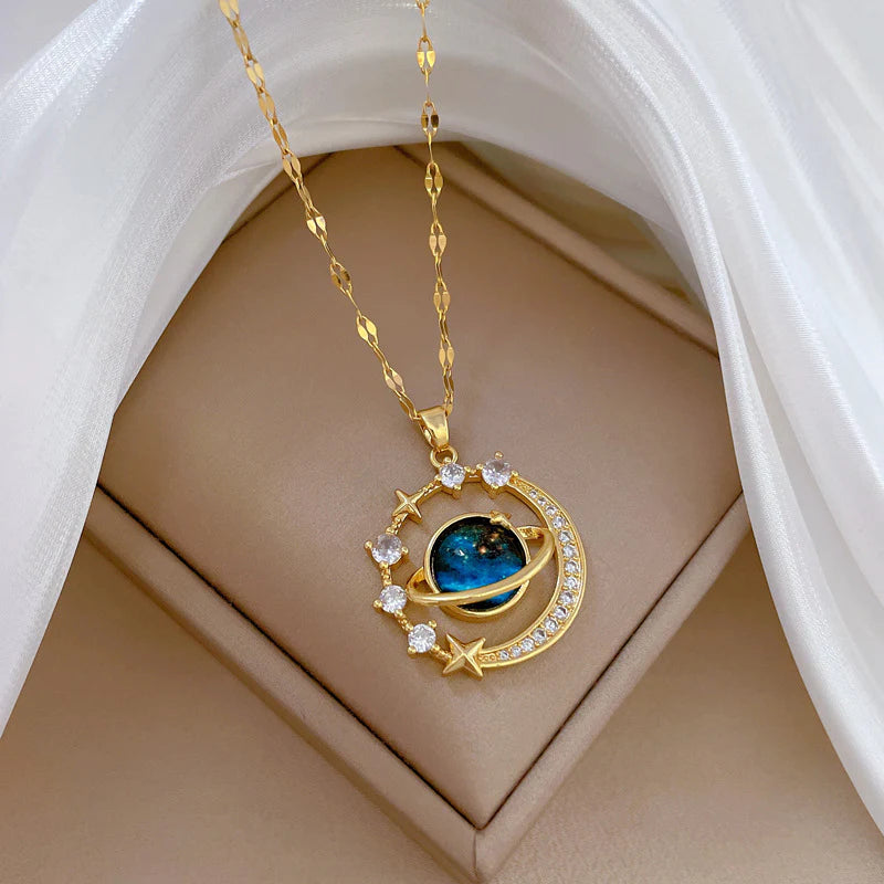 Colour changing & sky planet Necklace