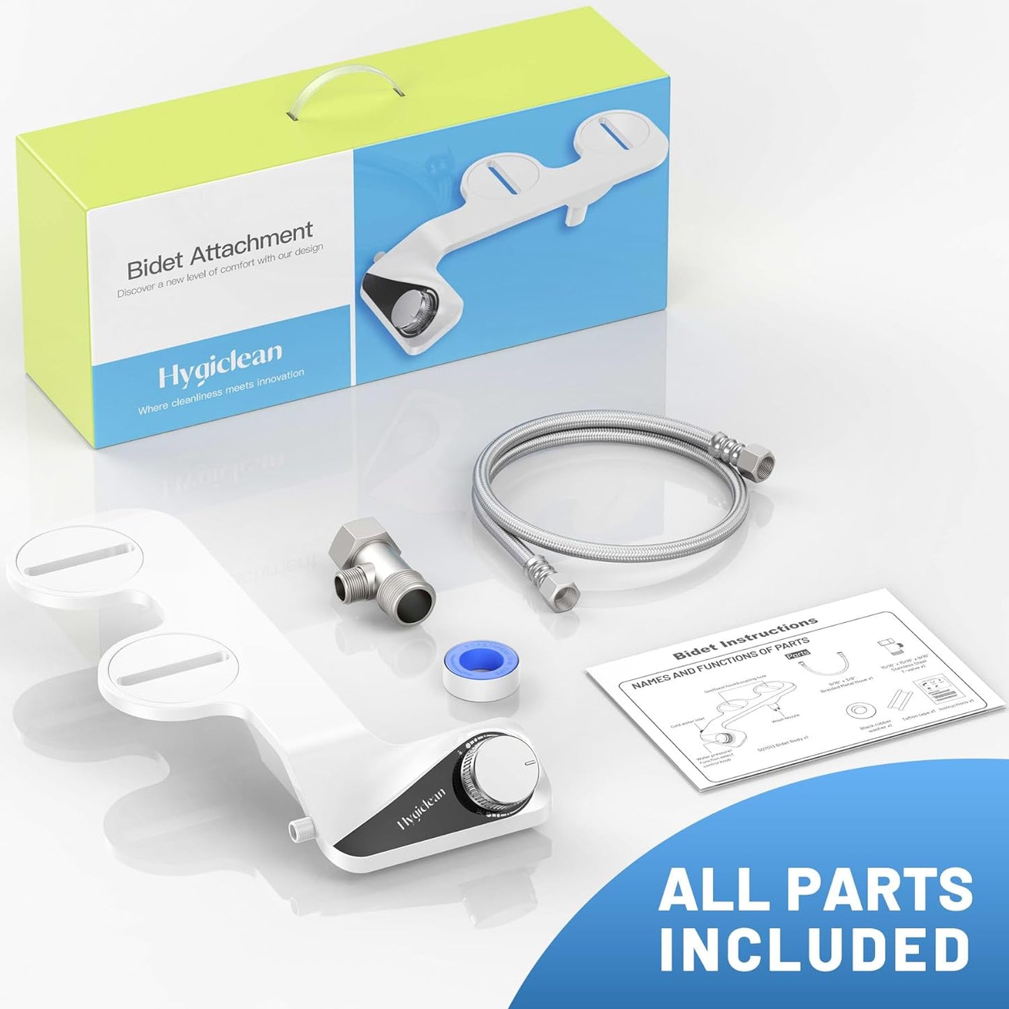 Non-Electric Bidet Attachment for Toilet Self Cleaning