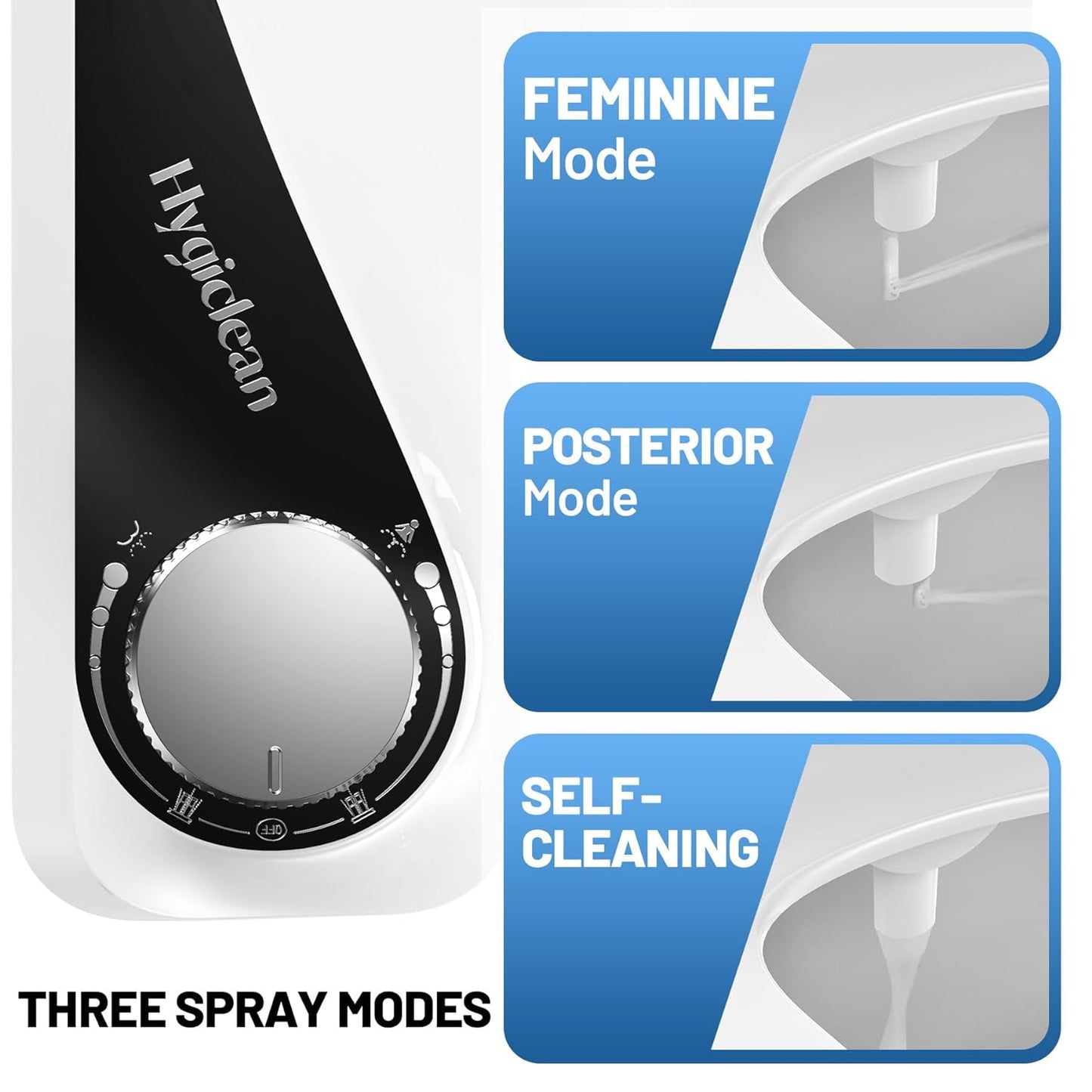 Non-Electric Bidet Attachment for Toilet Self Cleaning