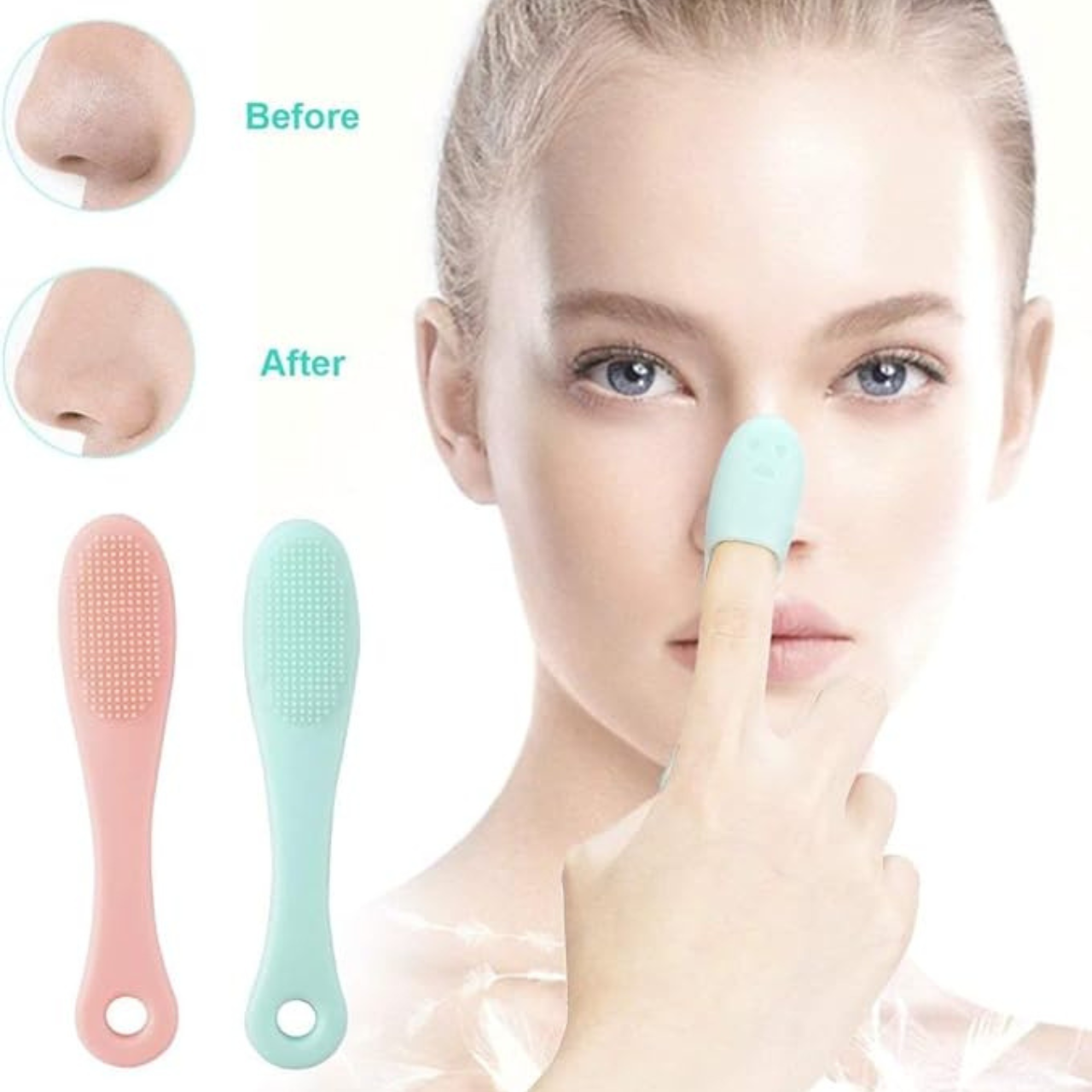 Double-Sided Silicone Face Wash Brush