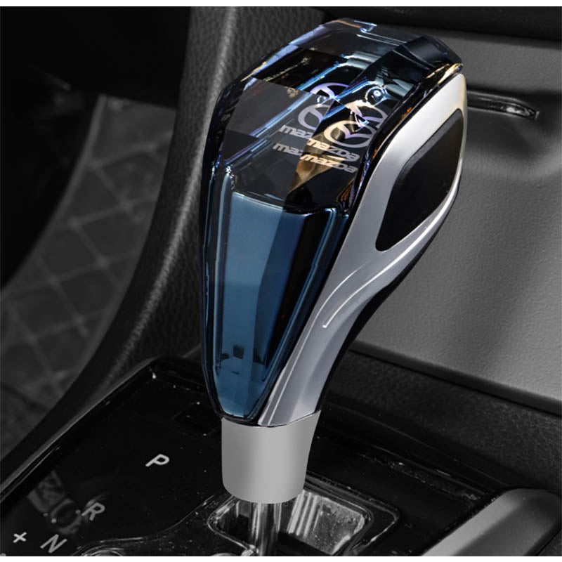 LED Crystal Sensor Touch 7 Colors Gear Knob Silver
