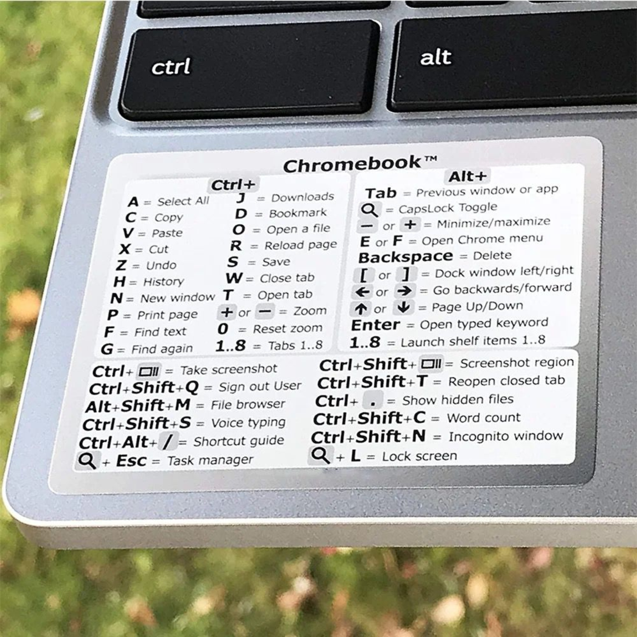 Premium Shortcuts Stickers for Excel, Word, Photoshop & Windows - Mac OS Compatible - Pack of 5
