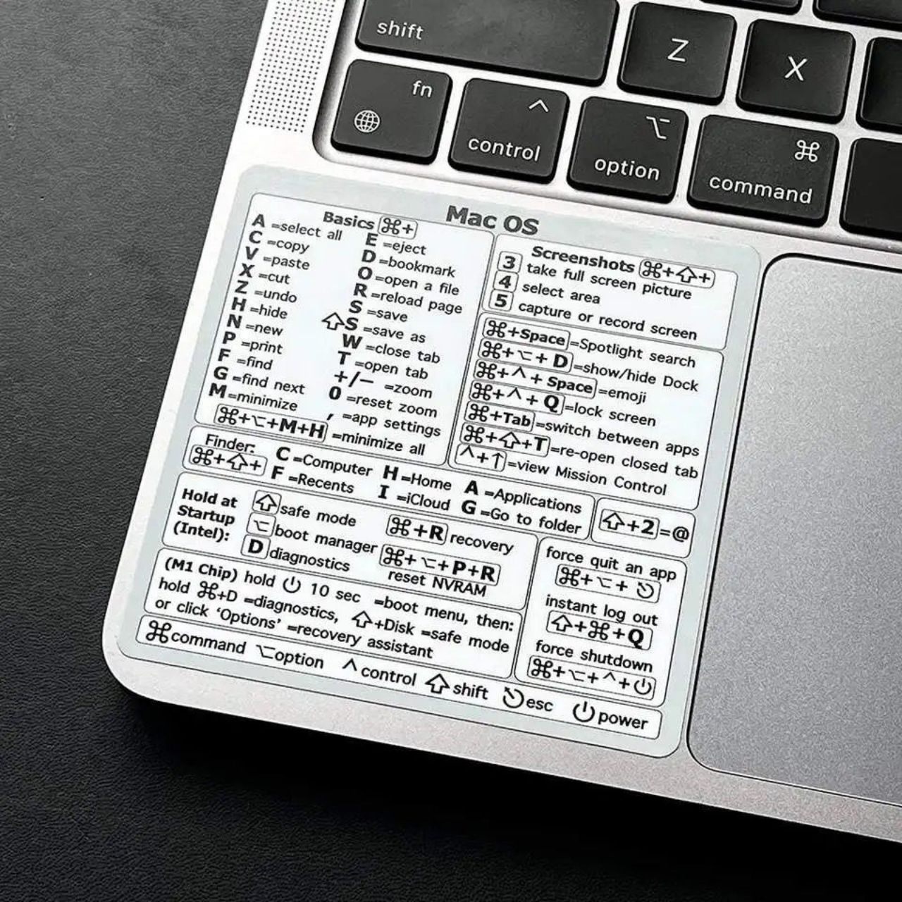 Premium Shortcuts Stickers for Excel, Word, Photoshop & Windows - Mac OS Compatible - Pack of 5