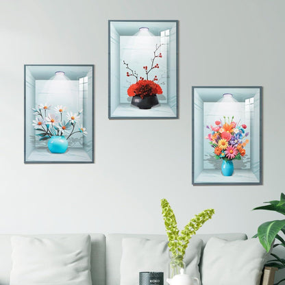 Wall Sticker Home Decoration Self Adhesive Bedroom Livng Room - Pack of 3
